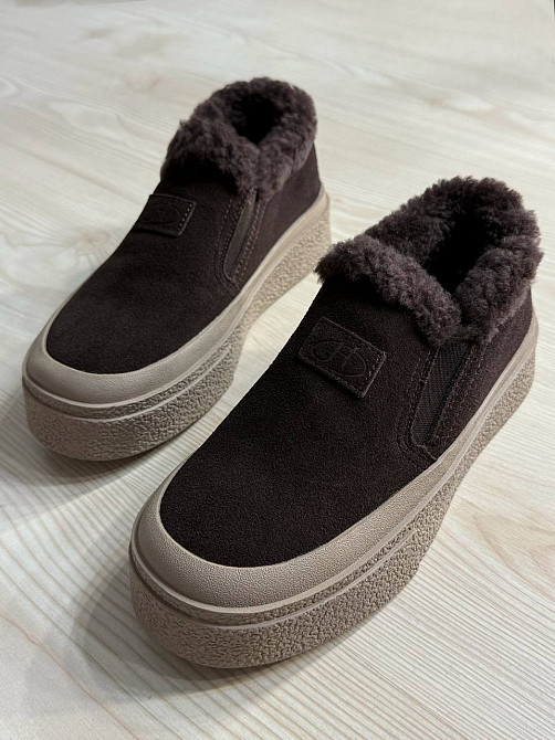 Черевики жіночі Hengji 660-2 замшеві кеди на хутрі коричневі , 41, 25,5 см Київ - фото 16