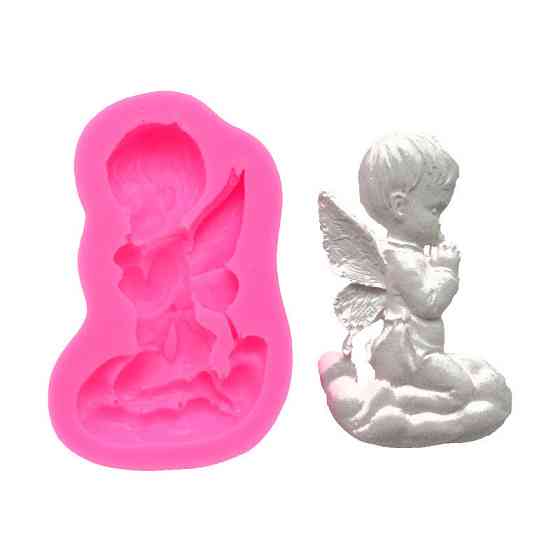 Кондитерский молд Ангел 77 на 58 мм розовый Киев