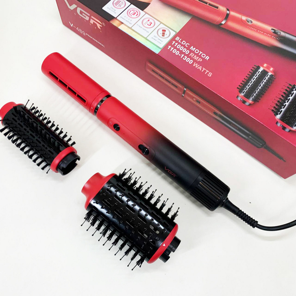 Фен-щетка для гладких волос VGR, Фен с режимом регулировки температуры, Фен для волос от сети IJ-22 Львов - изображение 7