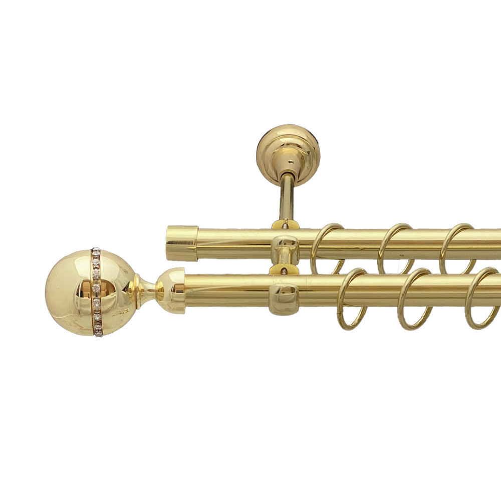 Карниз Orvit Кортеза металевий дворядний відкритий Золото 19\19 мм 300 см (00-00013113) Львів - фото 1