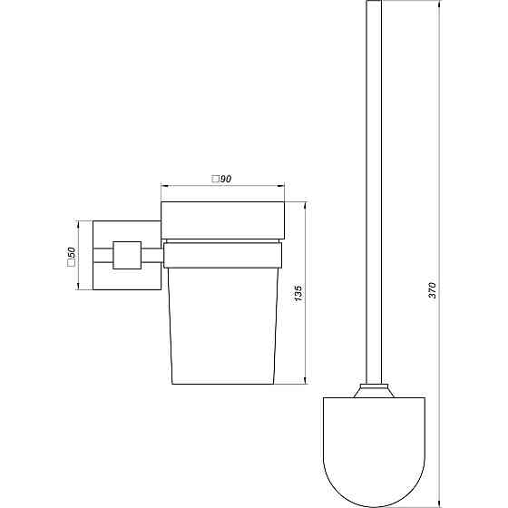 Йорж настінний Globus Lux SQ 9429A SUS304 Київ