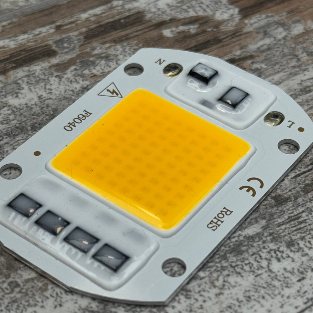 Светодиодная матрица COB LED 50 Вт 4500 лм 220 В с драйвером теплая белая Киев - изображение 4