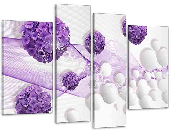 Модульная картина Цветы Абстракция Art-4_4 105x150 см Киев