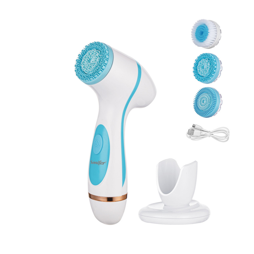 Силіконова електрична щітка для обличчя 3в1 AE-868 Київ - фото 10