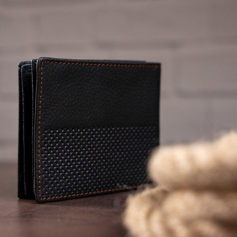 Гаманець чоловічий Vintage 14452 шкіряний Чорний Київ - фото 9