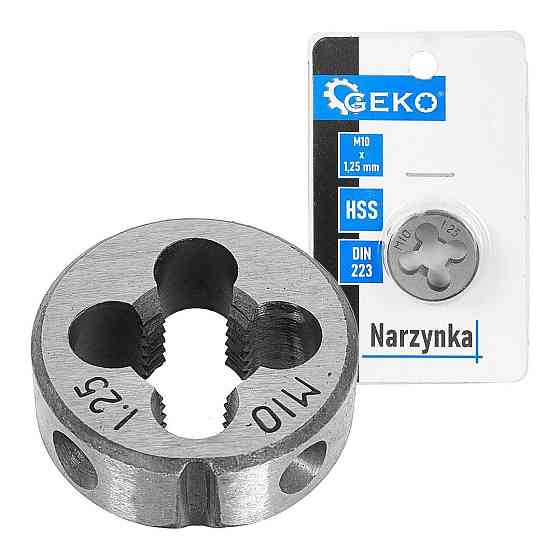 Плашка ручна "GeKo" HSS, DIN223,  M3 х 0,5 10, 1.25 Стрий