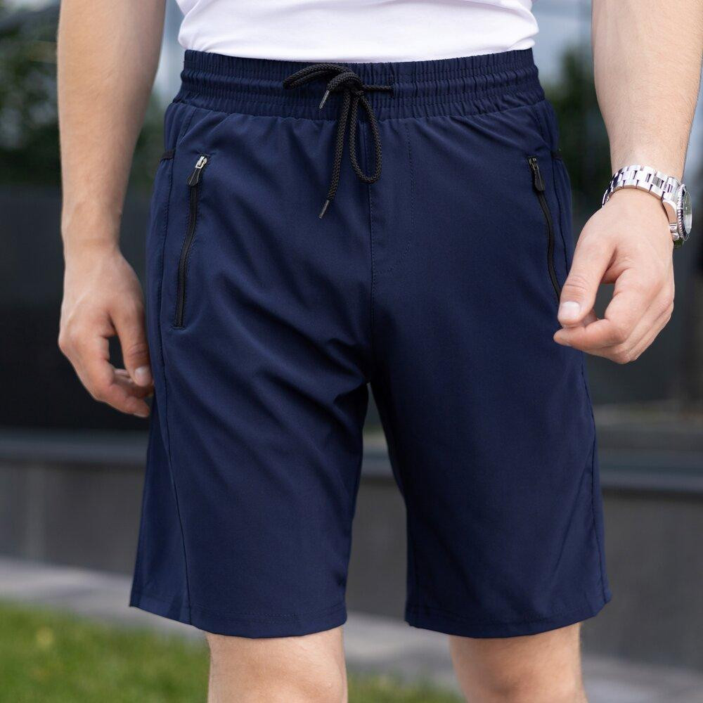 Темно-сині чоловічі шорти прямого крою Pobedov Vil'nyy Київ - фото 1