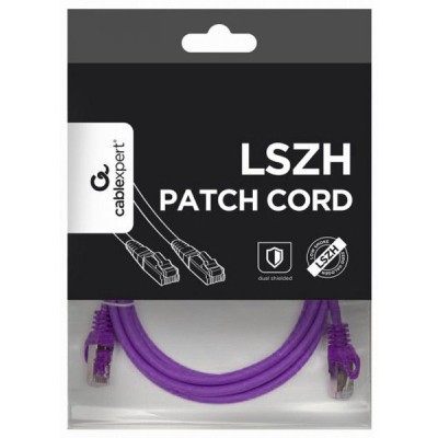Патч-корд 0.5м S/FTP Cat 6A CU LSZH violet Cablexpert (PP6A-LSZHCU-V-0.5M) Винница - изображение 4