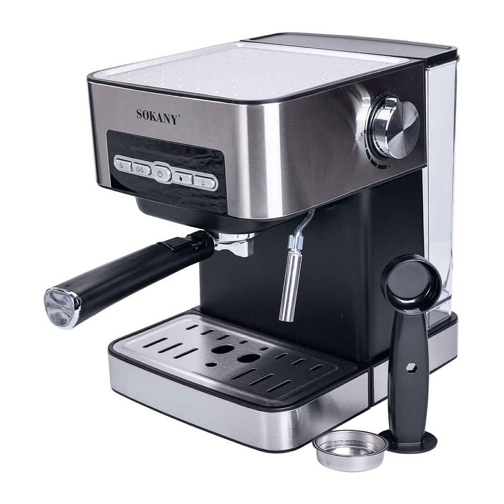Sokany Кавоварка з трубкою для молока 1,6 л кавомашина для дому 850 Вт Sokany SK-6862 Коломия - фото 4