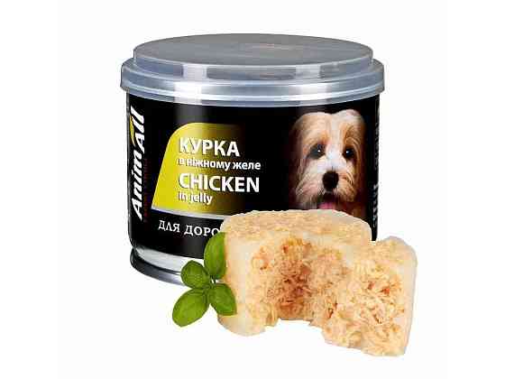 Корм для собак Консерва 195г Вологий курка в ніжному желе ТМ ANIMALL Київ