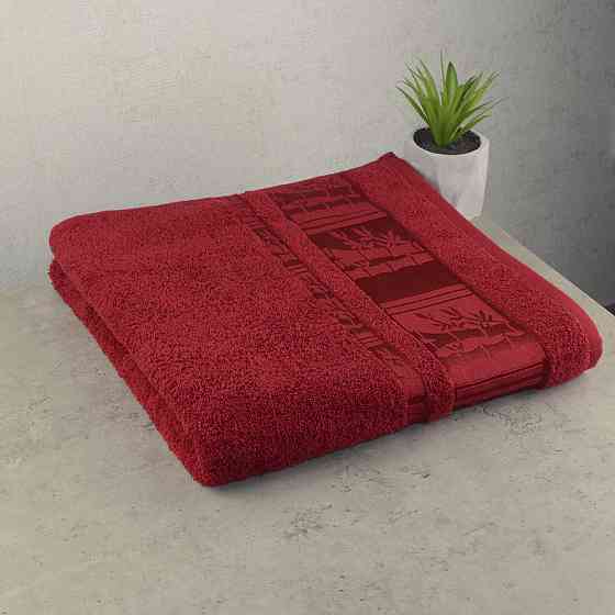Махровий рушник для сауни GM Textile 70х140см BambooN 450г/м2 (Червоний) Суми