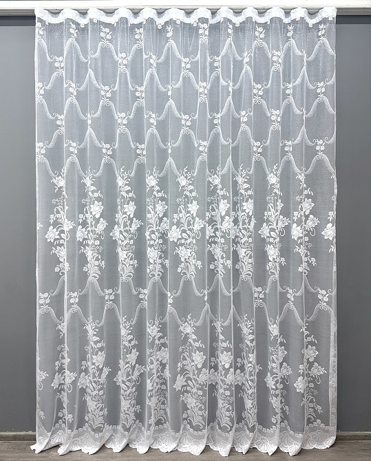 Тюль жаккард, цвет белый 1606т Киев - изображение 7