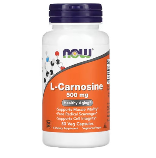 L-карнозин NOW CARNOSINE 500MG 50 VCAPS Луцьк - фото 1