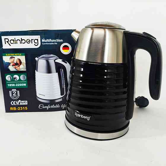 Потужний електричний чайник для дому Rainberg RB-2315 1.8л 2200Вт, Якісний електрочайник для кухні ZP-10 Івано-Франківськ