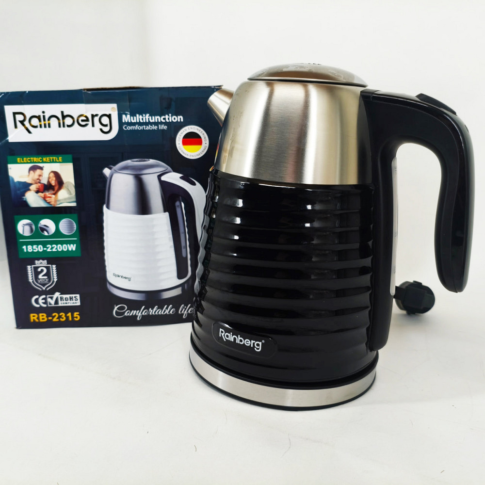 Потужний електричний чайник для дому Rainberg RB-2315 1.8л 2200Вт, Якісний електрочайник для кухні ZP-10 Івано-Франківськ - фото 2