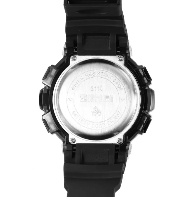 Годинник чоловічий спортивний наручний Skmei 2110 (Чорний з білим) Вінниця - фото 8