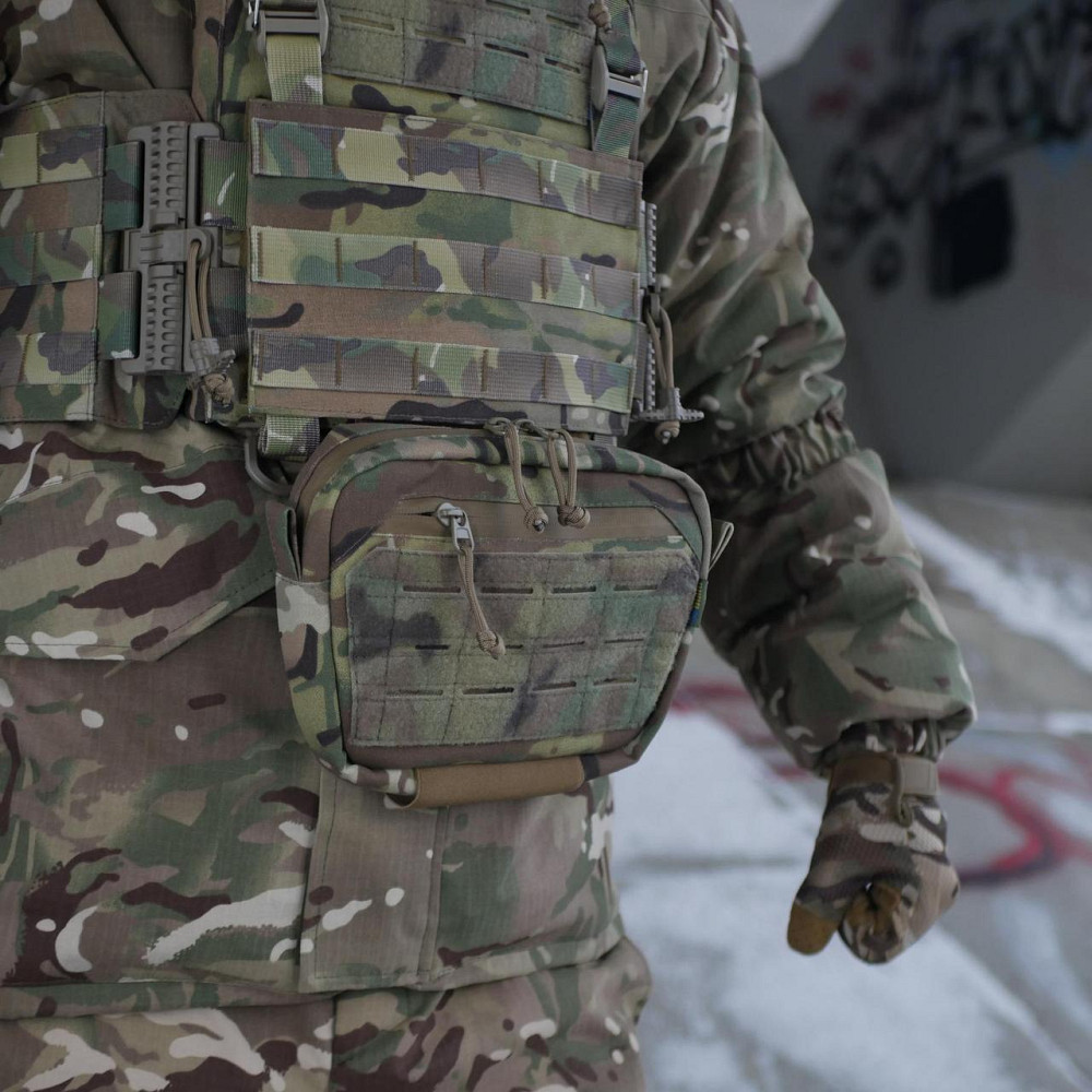Сумка-напашник M Kiborg GU Cordura Multicam. Сумка напашник мультикам с велкро панелью Киев - изображение 7