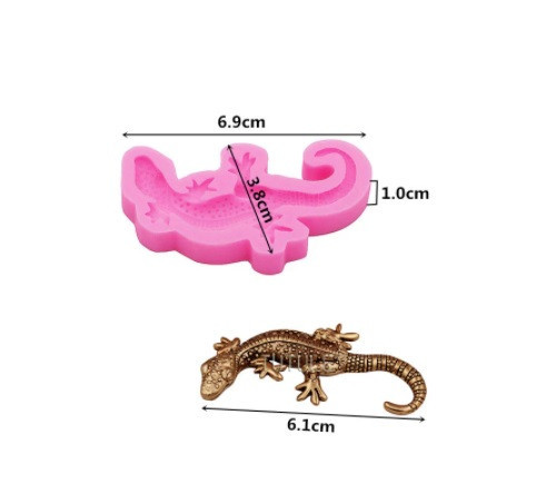 Силиконовая форма Ящерица 69 на 38 мм розовый Киев - изображение 2