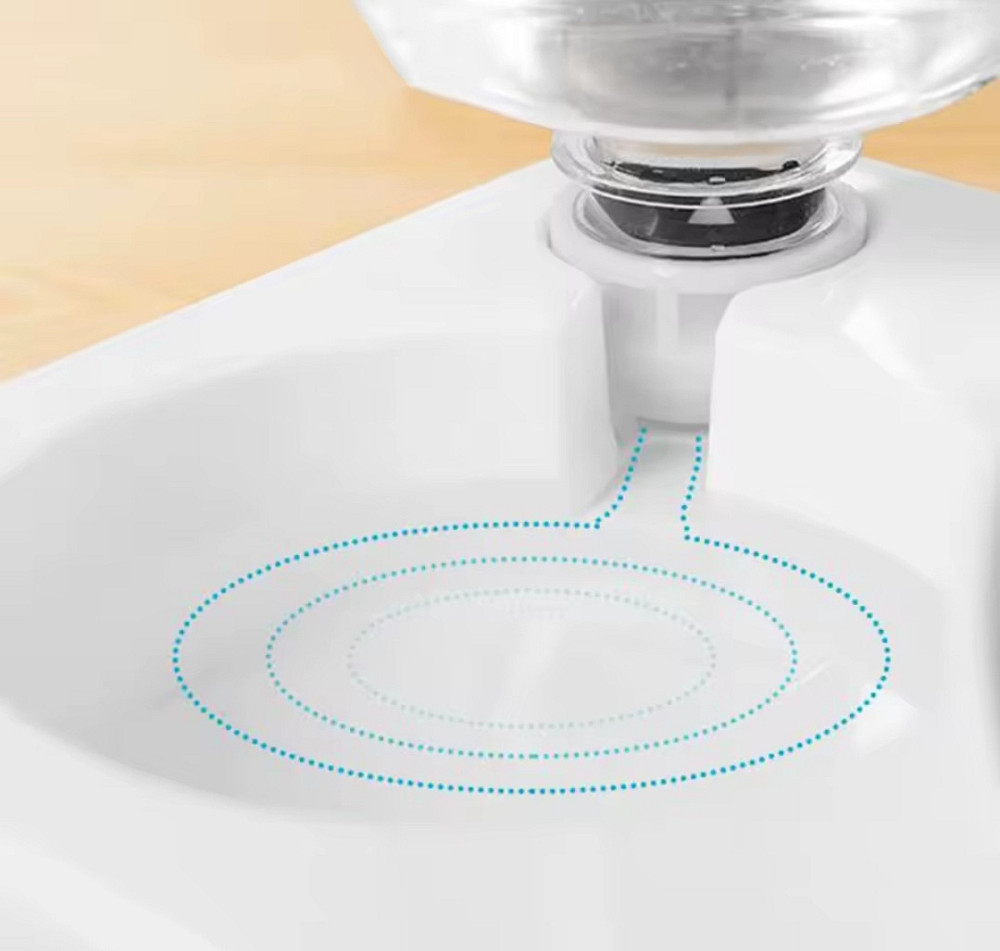 Миска с автоматической подачей воды для кошек и собак 24 на 13 см белый Киев - изображение 9