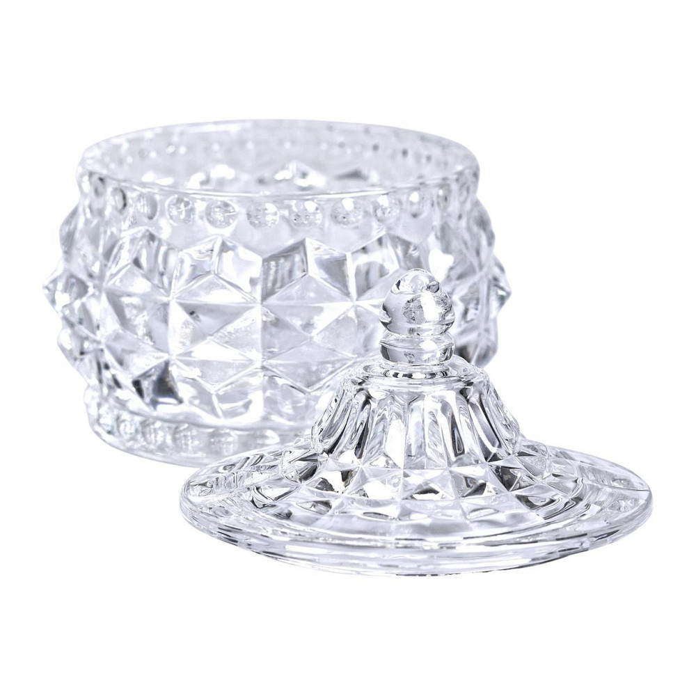 Стеклянная конфетница с крышкой, 8 см Киев - изображение 3