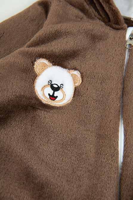 Комбинезон теплый для новорожденных с ушками, велсофт  топ Крохатушка одяг Киев - изображение 7