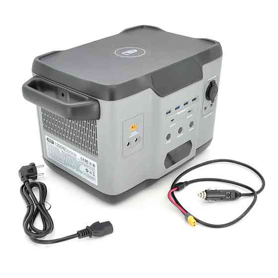 Портативная зарядная станция XO-PSA-1200Q мощностью 1200W, (1080Wh/ 30000mAh), Output: 3AC+ 2USB+ 1Type-C+ 2DC+1 *Cigarette Киев