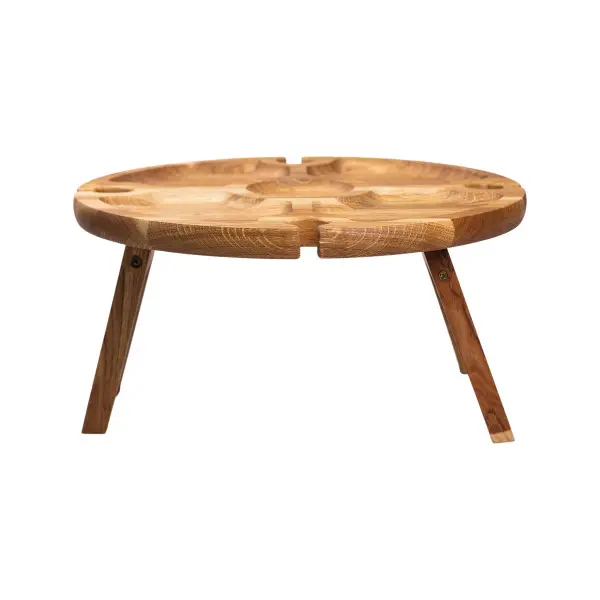 Деревянный круглый винный столик на ножках 35 см Киев - изображение 1