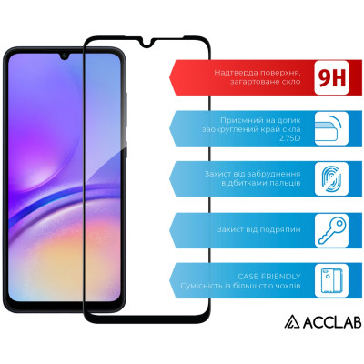 Скло захисне ACCLAB Full Glue Samsung A05 Black (1283126578304) Вінниця - фото 3