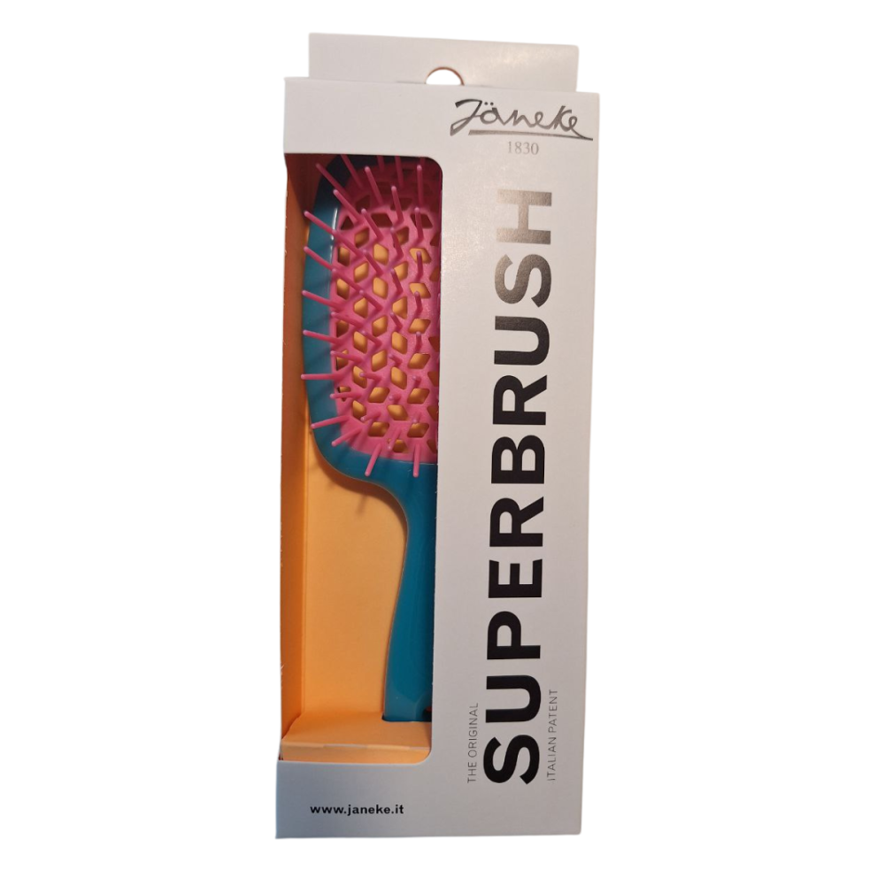 Щітка для волосся Janeke Superbrush The Original, розмір 20*9 см, колір бірюза-фуксія Слов'янськ - фото 1