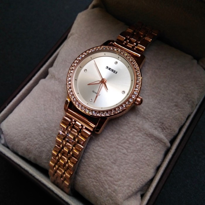 Женские классические часы Skmei 1311 Malibu (Золотистые) Киев - изображение 6