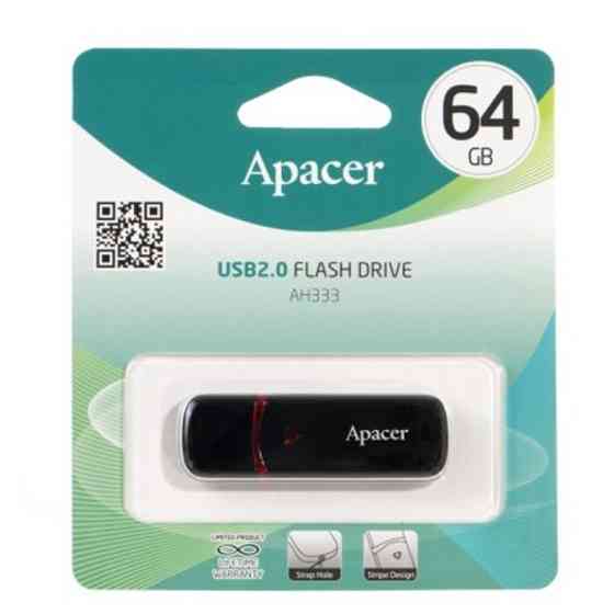Флешка Apacer 64ГБ USB 2.0 чорна Київ