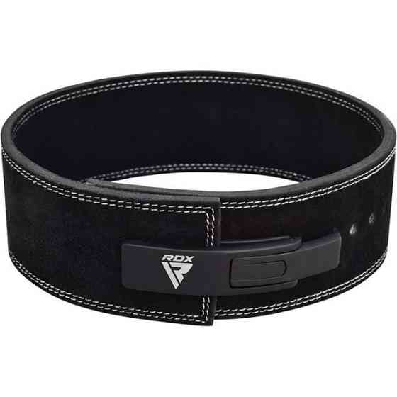 Пояс для важкої атлетики RDX 4 Pro Liver Buckle шкіряний Black Plus XL Київ
