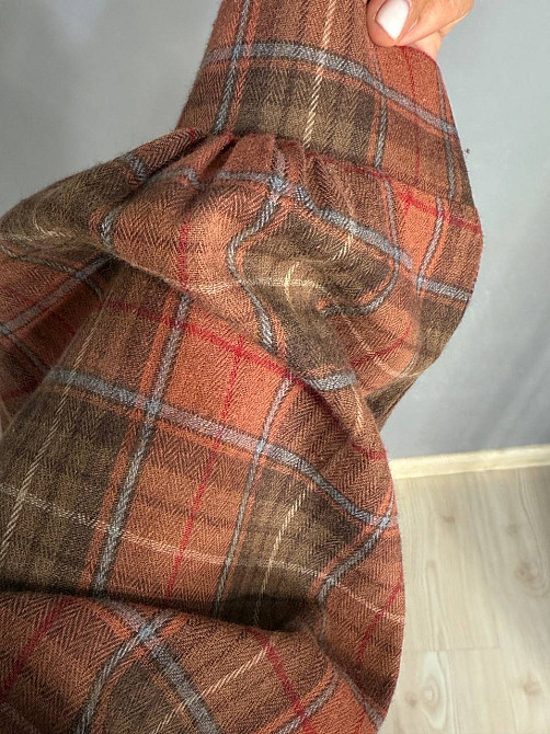 Сорочка жіноча A-N 8313 у клітинку оверсайз широка бавовняна, помаранчевий, one size Київ - фото 8