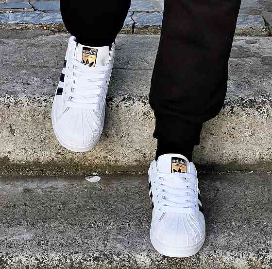 Кросівки Adidas Superstar Білі Адідас Суперстар Шкіряні (розміри: 36,37,38,39,40) — 29-7 Відео Огляд Дніпро