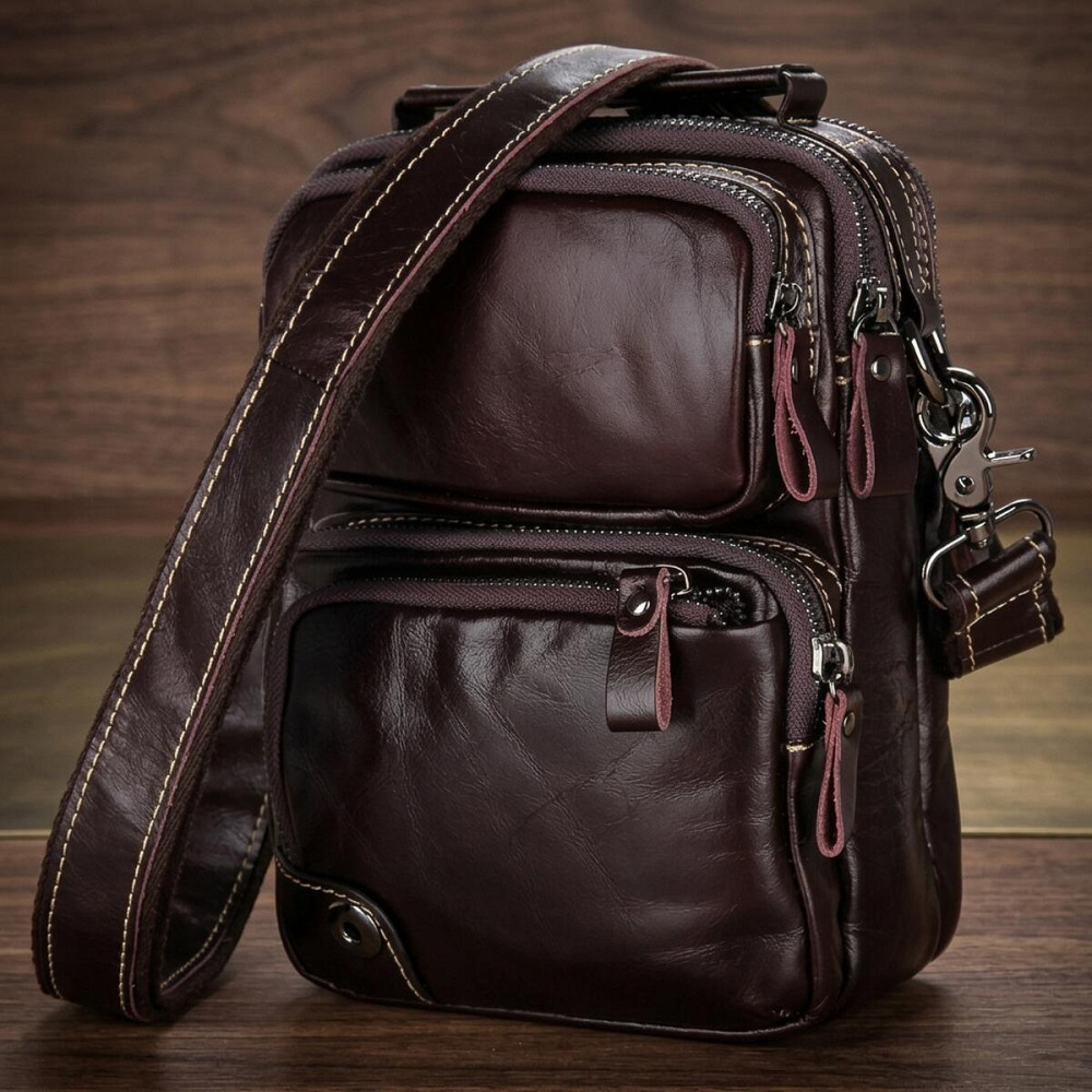 Сумка мужская Vintage 14435 Коричневая Киев - изображение 11