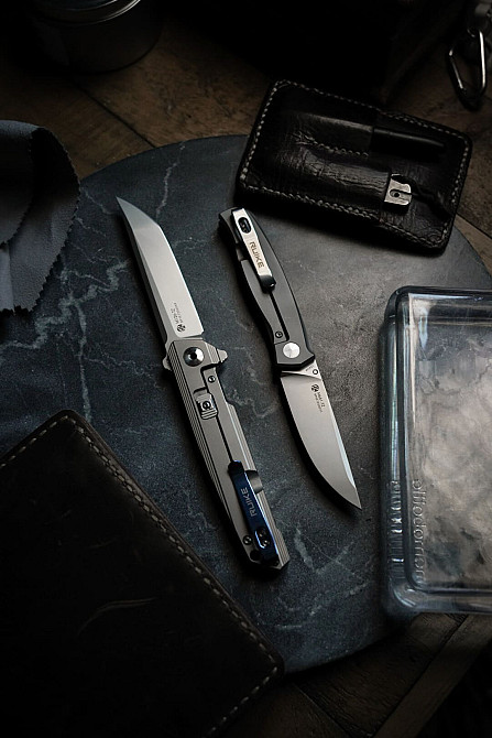 Ніж складаний туристичний Ruike M126-TZ, (9.1 см) steel 154СМ / TC4 (титан) сірий Киев - изображение 13