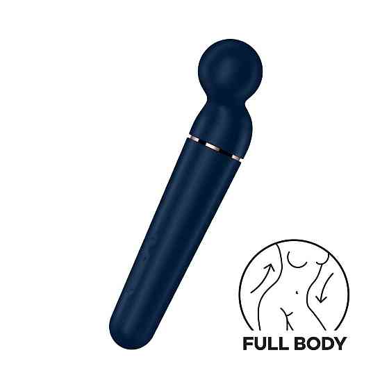 Вібромасажер Satisfyer Planet Wand-er Blue/Rosegold, дуже потужний, бездротовий Sex Aura Київ