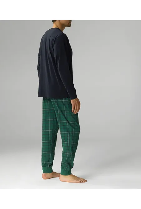 Чоловіча піжама (довгі штани, довгий рукав) 100% Бавовна Atlantic NMP-377 S Київ - фото 2