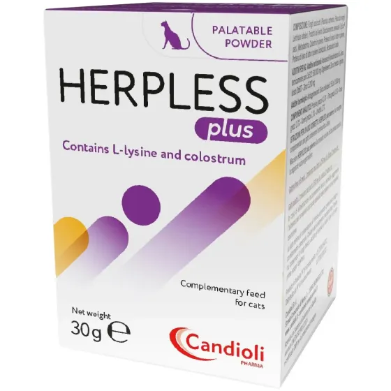 Порошок Candioli Herpless Plus (Херплес Плюс ) – для лікування герпесу у котів 30 г Вінниця