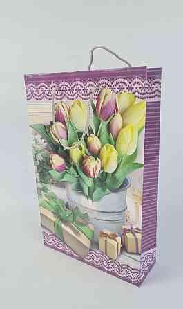 Великий паперовий пакет вертикальний 25/37/8 (артBV-155) (12 шт.) Харків