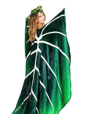 Плюшевый Плед-ЛИСТ 200 см, 3D Плед в виде зеленого листа, покрывало в виде огромного листочка Кременчуг - изображение 4