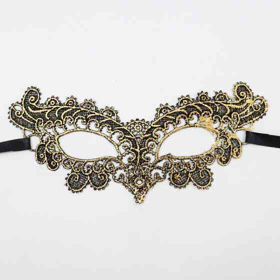 Маска для карнавала one size золотистый Киев