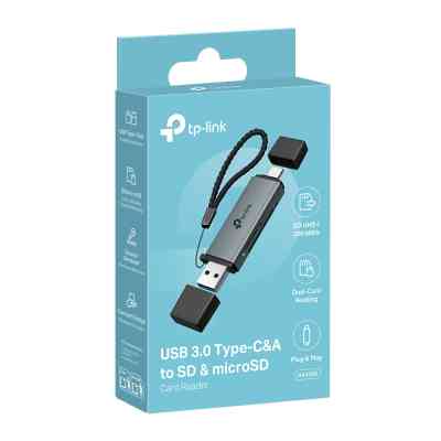 Зчитувач флеш-карт TP-Link USB-C + USB 2.0 SD + TF silver (UA430D) Вінниця