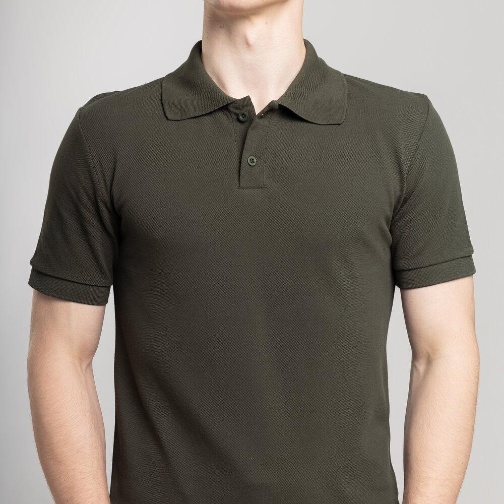 Хаки футболка поло весенняя черная. Легкое летнее мужское летнее хаки зеленое поло Pobedov Royal Киев - изображение 2