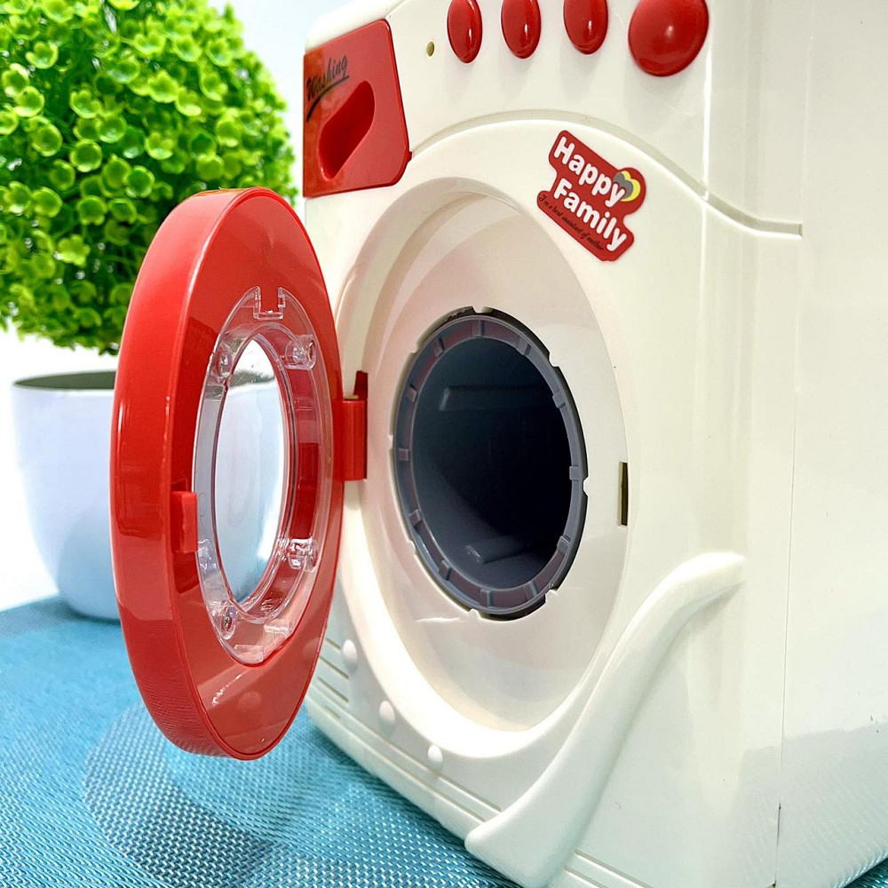 Набір побутової техніки Limo Toy дитячий швейна машинка пральна машинка музика звук світло на батарейках Біло-червоний (LS8234K) Чернігів - фото 3