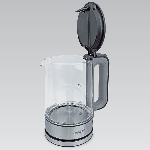Електрочайник 1,7л 2200W скло (диск) сірий MR-053-GREY Maestro Житомир