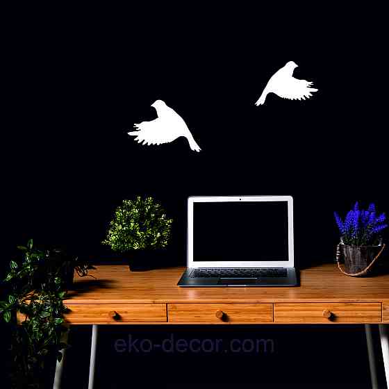 Декоративное настенное Панно «Птичка» Декор на стену(цена за 1шт) 30*21 см, Белый Киев