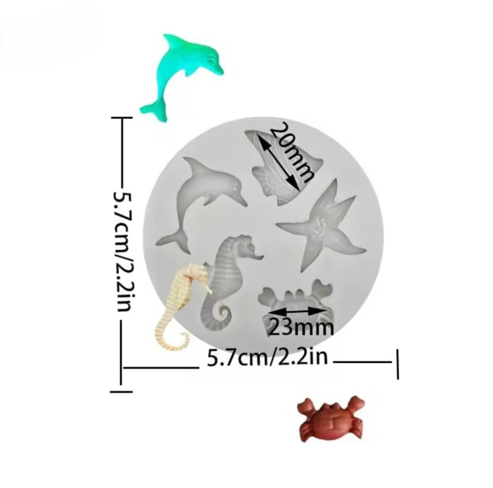 Молд силиконовый Ракушки 57 мм серый Киев - изображение 2
