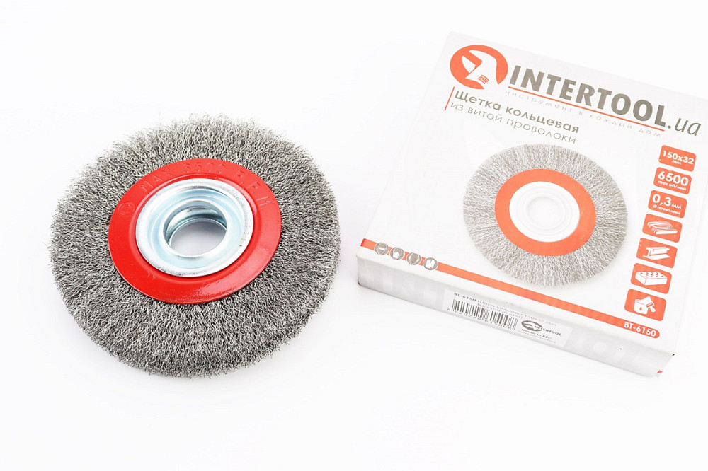Щітка дискова 150х32мм з рифленого дроту BT-6150 Київ - фото 1