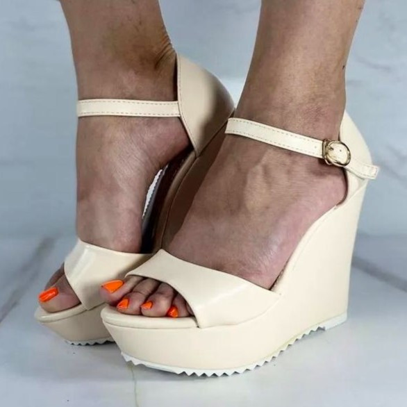 Жіночі Сандалії Босоніжки на Танкетці Платформа Бежеві Літні (розміри: 35,36,37,38,39,40) - 44 Дніпро - фото 9